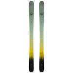 Rossignol Sender Soul 102 Skis 2025 - A pair of skis with a light green top and yellow-green bottom, featuring a distinctive black logo on both tips.
