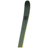 Rossignol Sender Soul 102 Skis 2025 - A pair of skis with a black and yellow color scheme, featuring a distinctive logo on the top.