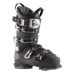 Rossignol Hi-Speed Pro Carbon 130 Ski Boots 2024 - Black ski boots with silver buckles and straps, featuring a carbon fiber design on the side.