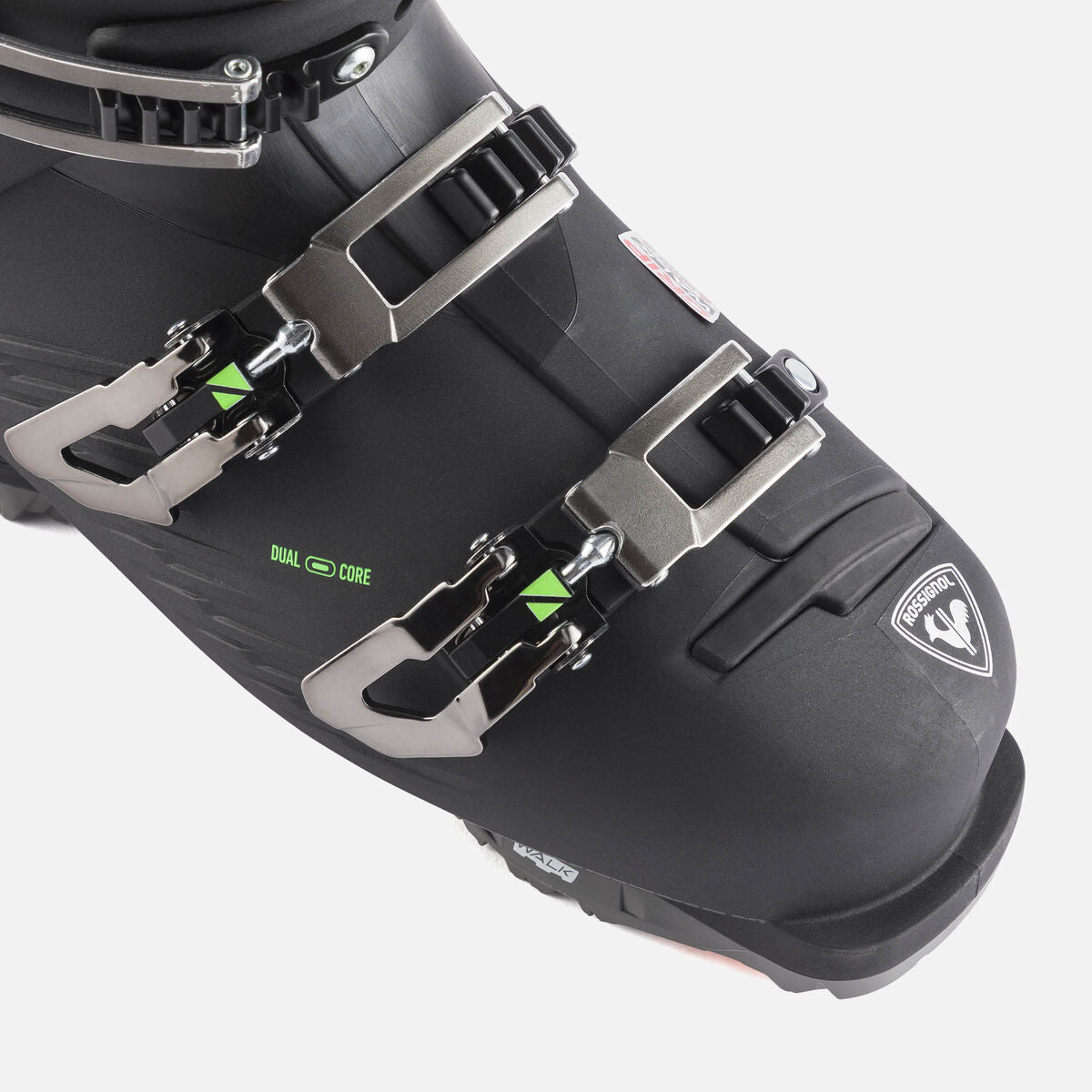 Rossignol Hi-Speed Pro 120 MV Ski Boots 2024 - Black ski boots with silver buckles and straps.