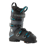 Rossignol Hi-Speed Pro 120 MV Ski Boots 2025 - Black ski boots with a textured pattern on the side and blue accents.