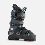 Rossignol Hi-Speed Pro 120 MV Ski Boots - Black ski boots with a textured pattern on the side and blue buckles.