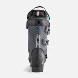 Rossignol Hi-Speed Pro 120 MV Ski Boots 2025 - A black ski boot with a blue logo on the side and silver buckles.