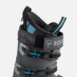 Rossignol Hi-Speed Pro 120 MV Ski Boots 2025 - Black ski boots with a textured pattern on the side and silver buckles.