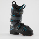 Rossignol Hi-Speed Pro 120 MV Ski Boots 2025 - Black ski boots with a textured pattern on the side and blue accents.