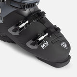 Rossignol Hi-Speed Pro MV 100 Ski Boots 2025 - Black ski boots with white lettering and a silver buckle on the side.