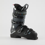 Rossignol Hi-Speed Pro MV 100 Ski Boots 2025 - Black ski boots with a textured pattern on the side and silver buckles.