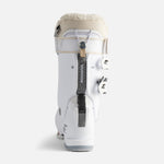 Rossignol Women's Vizion Pro 80 Ski Boot 2023 - A white ski boot with a black strap and silver buckles.