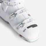 Rossignol Women's Vizion Pro 80 Ski Boot 2025 - White ski boot with silver buckles and straps.
