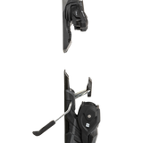 Black Armada Strive 10 ski bindings, side view with toe and heel pieces
