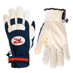 Rossignol Throwback Glove - A navy blue glove with a white oval logo featuring a red "R" on the back of the hand.