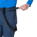Rossignol Men's Insulated Ski Pant - A pair of navy blue ski pants with a black belt and two black buttons on the waistband.