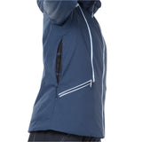 Rossignol Women's Flat Insulated Jacket - A dark blue jacket with a zipper down the front and two zippered pockets on either side.