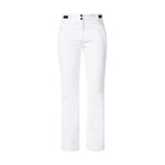 Rossignol Women's Staci Insulated Pant 2025 - White ski pants with black buttons and a black stripe on the side of the leg.