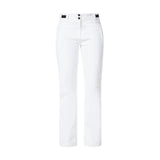 Rossignol Women's Staci Insulated Pant 2025 - White ski pants with black buttons and a black stripe on the side of the leg.