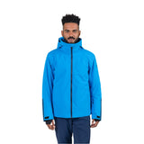 Rossignol Men's Strawpile Insulated Jacket - A bright blue jacket with a black zipper and black trim on the hood, cuffs, and pockets.