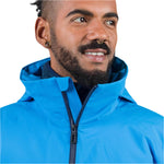 Rossignol Men's Strawpile Insulated Jacket - A bright blue jacket with a black zipper and two zippered pockets on either side.