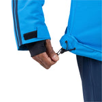 Rossignol Men's Strawpile Insulated Jacket - A bright blue jacket with a black zipper and two black straps on the chest.