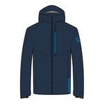 Rossignol Men's Blackside Insulated Jacket 2025 - A black jacket with a hood, featuring a zippered front and two side pockets.
