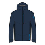Rossignol Men's Blackside Insulated Jacket 2025 - A black jacket with a hood, featuring a zippered front and two side pockets.