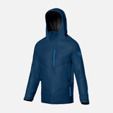 Rossignol Men's Blackside Insulated Jacket 2025 - A black insulated jacket with a zippered front and two side pockets, featuring a hood and adjustable cuffs.