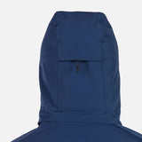 Rossignol Men's Blackside Insulated Jacket 2025 - A black insulated jacket with a hood, featuring a zippered front and two side pockets.