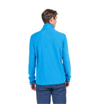 Rossignol Men's Strawpile 1/2 Zip Fleece Top - A bright blue fleece top with a zippered front and black trim around the collar, cuffs, and hem.