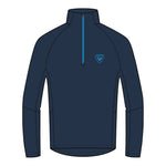 Rossignol Men's Blackside 1/2 Zip Fleece Top 2025 - A black fleece top with a half-zip design and a small logo on the left chest.