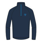 Rossignol Men's Blackside 1/2 Zip Fleece Top 2025 - A black fleece top with a half-zip design and a small logo on the left chest.