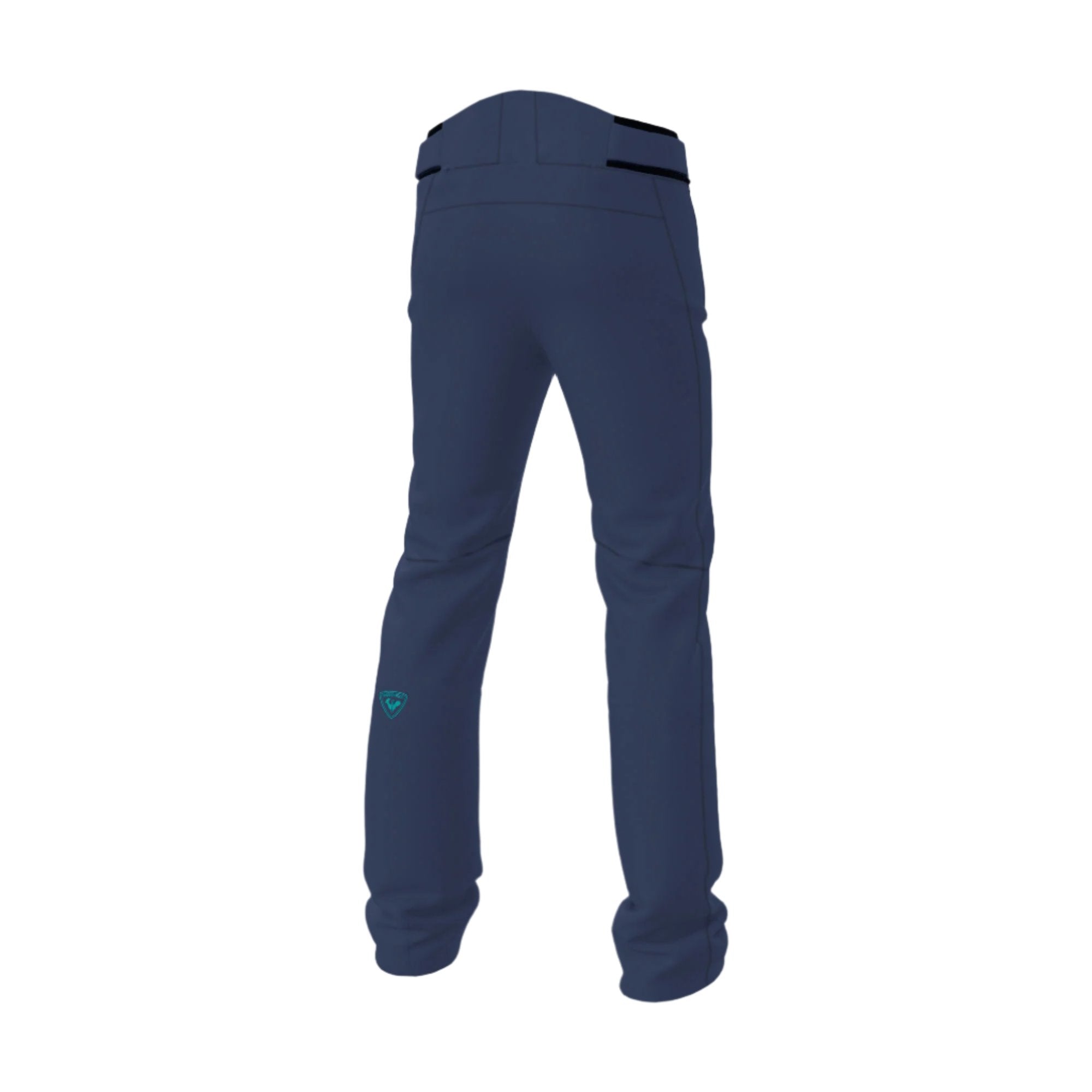 Rossignol Men's Blackside Insulated Pant 2025 - A pair of black insulated ski pants with a zippered pocket on the right thigh and a small logo on the left leg.