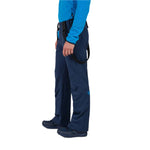 Rossignol Men's Blackside Insulated Pant 2025 - A pair of black insulated ski pants with a zippered pocket on the thigh and adjustable cuffs.