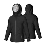 Rossignol Women's Blackside Puffy Jacket 2025 - A black puffer jacket with a high collar and zippered pockets, featuring a shiny silver zipper pull on the front pocket.