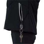 Rossignol Women's Blackside Puffy Jacket - A black puffy jacket with a zipper and two zippered pockets on the front.