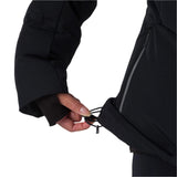 Rossignol Women's Blackside Puffy Jacket - A black puffer jacket with a zippered pocket on the side.