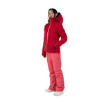 Rossignol Women's Blackside Puffy Jacket - A black puffy jacket with a high collar and zippered pockets.