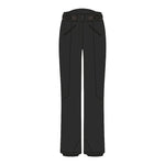 Rossignol Women's Blackside Insulated Pant 2025 - A pair of black ski pants with a subtle pattern on the side and two zippered pockets at the back.