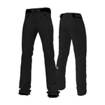 Rossignol Women's Blackside Insulated Pant 2025 - A pair of black ski pants with a high waist and two front pockets, featuring a small white logo on the left leg.