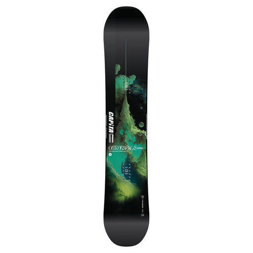 CAPiTA Outerspace Living Snowboard 2025- black/green/white angle 1