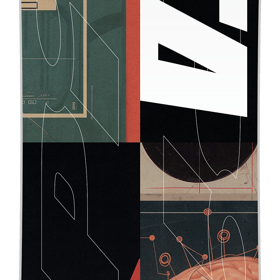 CAPiTA Outerspace Living Snowboard 2026 - A black snowboard with a white and red design, featuring a large "OUTERSPACE" logo on top.