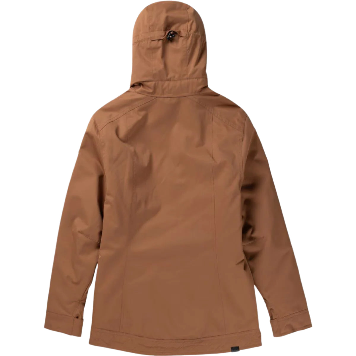 Roxy Women's Billie Insulated Jacket 2025 - A tan-colored jacket with a hood, featuring a black zipper and two zippered pockets on either side.