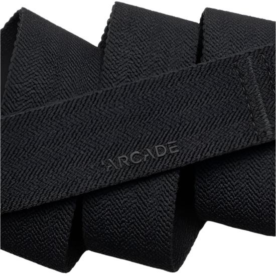 Arcade Junior's Ranger Belt 2025 - Black belt with silver-tone metal buckle and loop on front.
