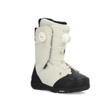 Ride Women's Hera Pro Snowboard Boot 2025 - A white snowboard boot with a black toe cap and laces, featuring a BOA closure system on the side.
