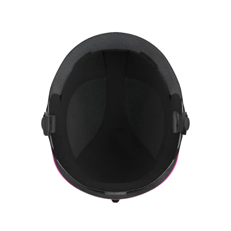 Anon Rodan Helmet 2025 - Black helmet with pink accents on the sides and back, featuring a black visor and straps.