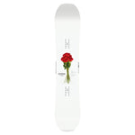 CAPiTA Spring Break Powder Twin Snowboard 2025 - A white snowboard with a bouquet of red roses printed on it.