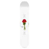 CAPiTA Spring Break Powder Twin Snowboard 2025 - A white snowboard with a bouquet of red roses printed on it.