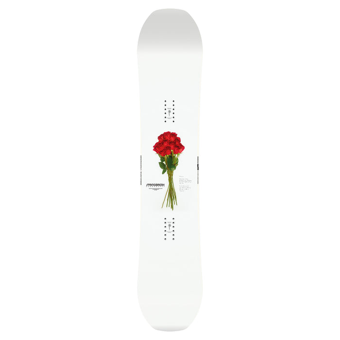 CAPiTA Spring Break Powder Twin Snowboard 2025- white/red angle 1