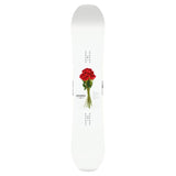CAPiTA Spring Break Powder Twin Snowboard 2025 - A white snowboard with a bouquet of red roses printed on it.