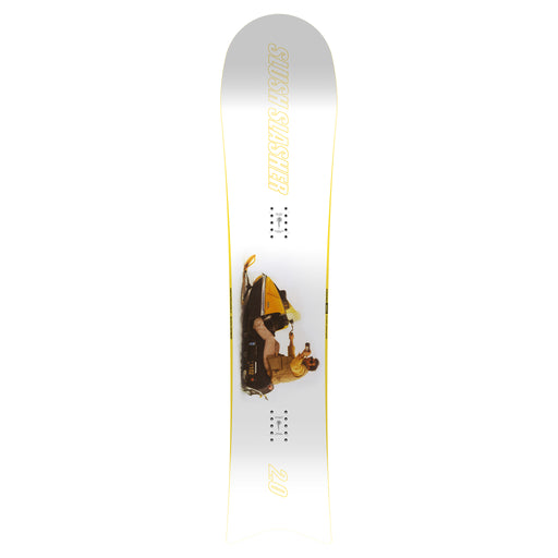 CAPiTA Spring Break Slush Slasher 2.0 Snowboard 2025- white/orange angle 1