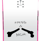 CAPiTA Spring Break Slush Slashers 2.0 Snowboard - White snowboard with black logo and text on top, featuring a palm tree graphic.