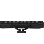 Union Snowboard Bag - Black snowboard bag with a zippered top and two black straps on either side.